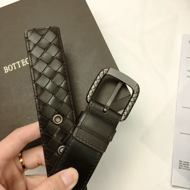 Bottega Veneta বোনা ইন্ট্রেচিয়াটো চামড়ার বেল্ট 7