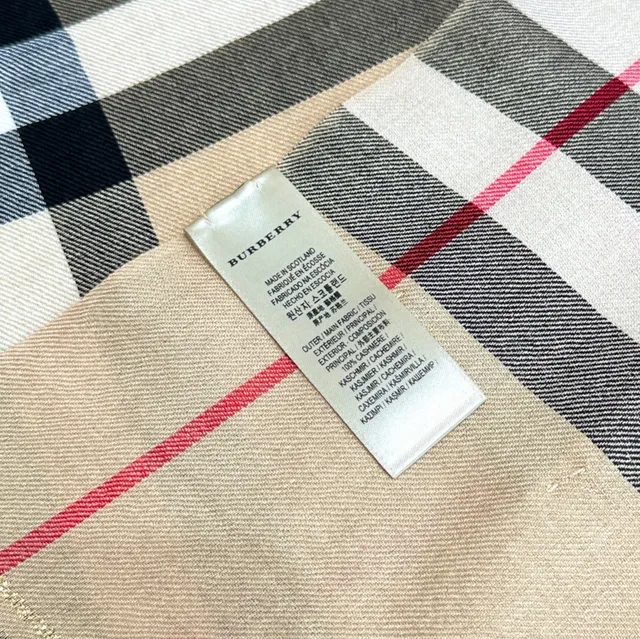 Burberry bufanda cachemira beige classic check 2