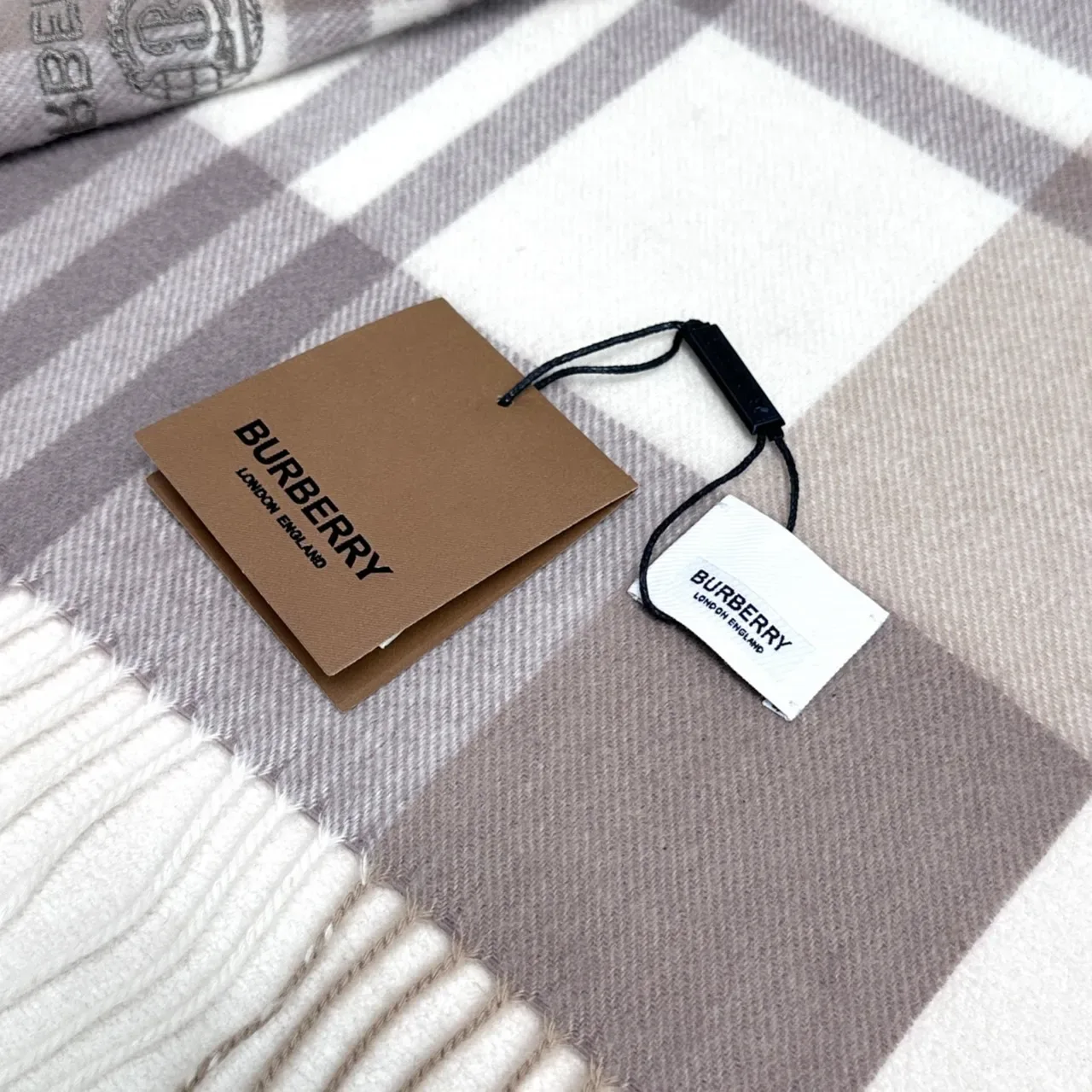 Burberry Classic Check Beige Taupe 羊绒围巾 3