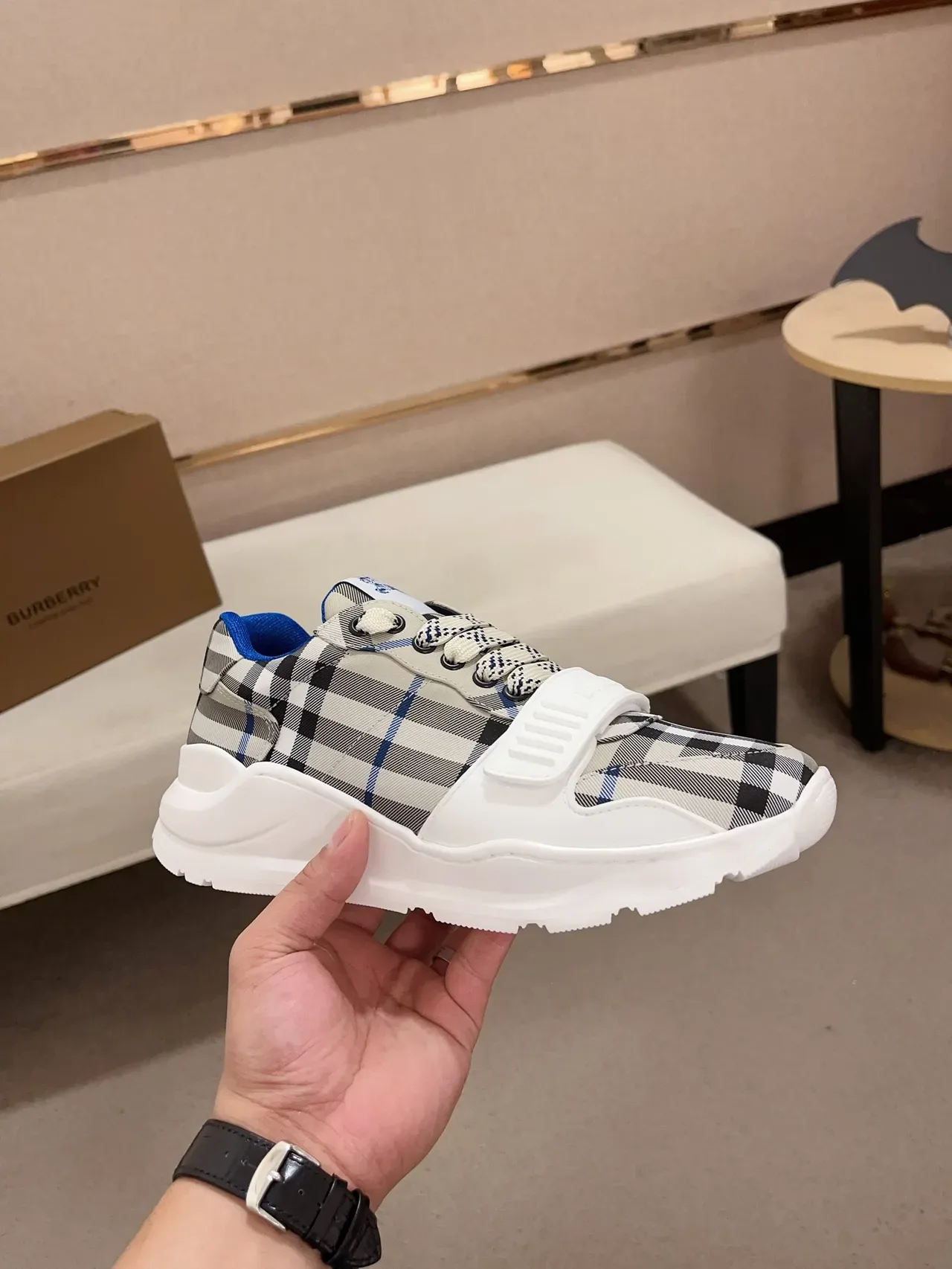 Burberry Knight Plaid Chunky Sneaker 4
