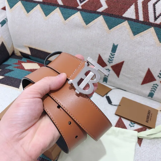 Burberry TB Belt Tan Leather Belt 2