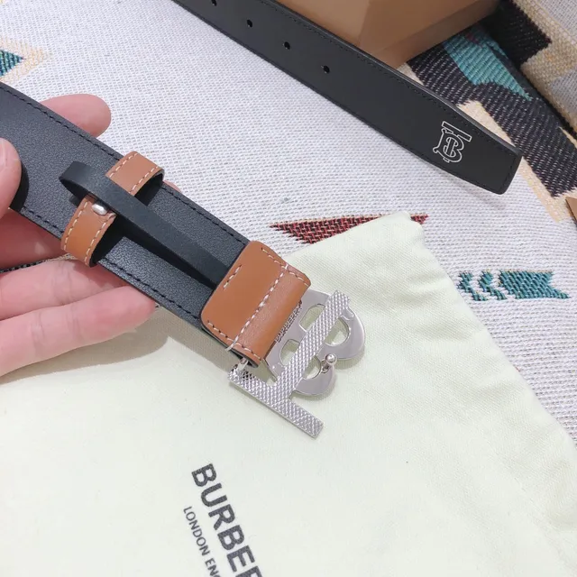 Burberry TB Belt Tan Leather Belt 4