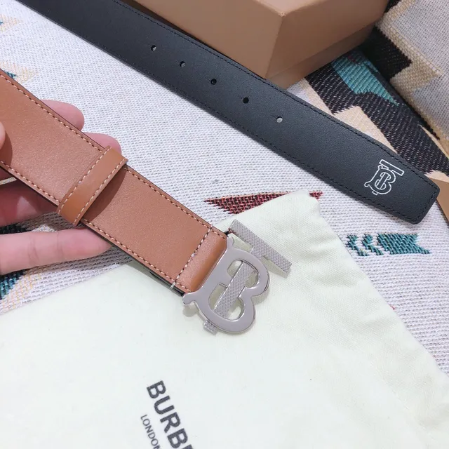 Burberry TB Belt Tan Leather Belt 5