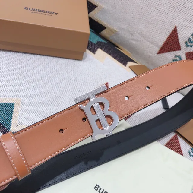 Burberry TB Belt Tan Leather Belt 6