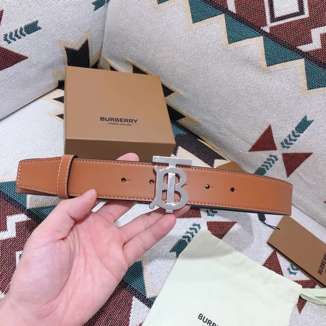 Burberry TB Belt Tan Leather Belt 7