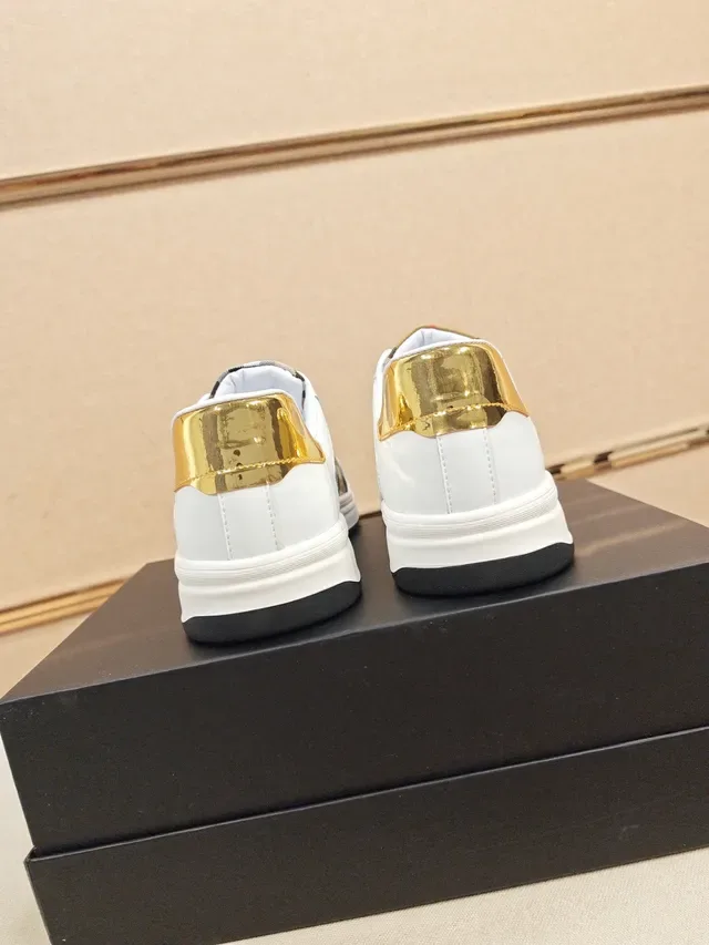Burberry White Beige Leather Upper House Check Side Panel Lifestyle Sneakers 3