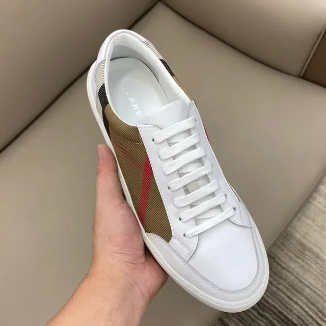 Burberry Blanc Beige Low-Top House Check Panel Lifestyle baskets 4