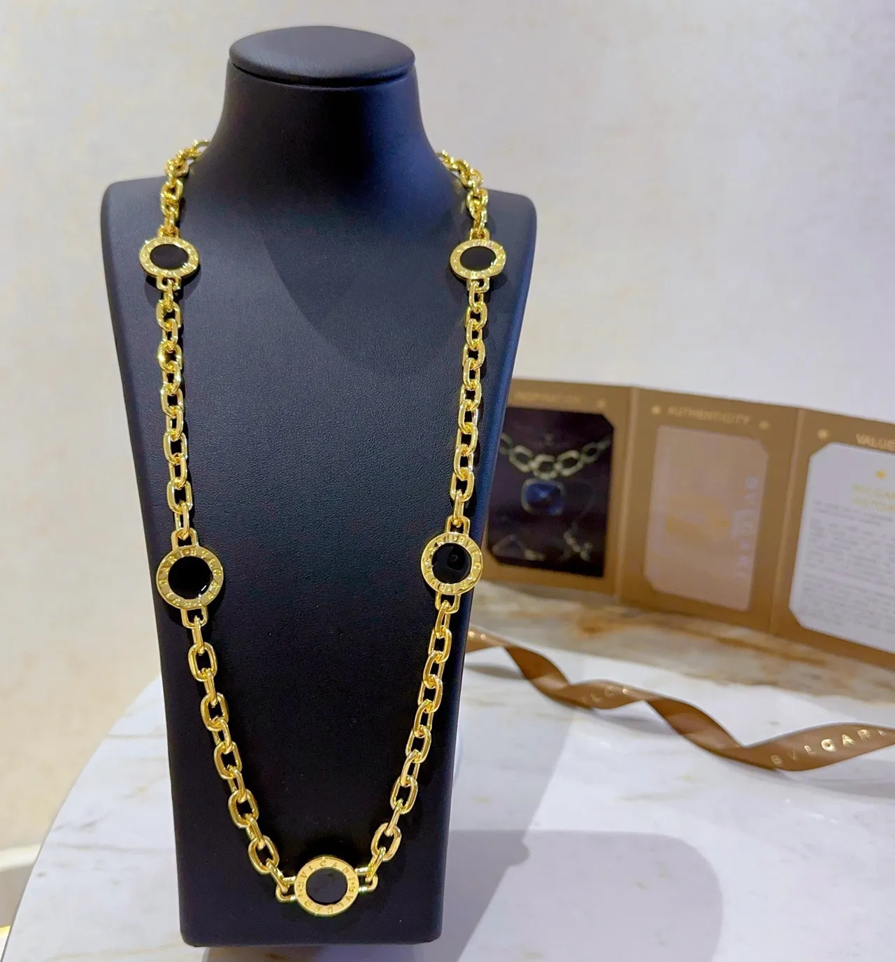 Bvlgari B.zero1 Gold and Black Onyx Necklace 4