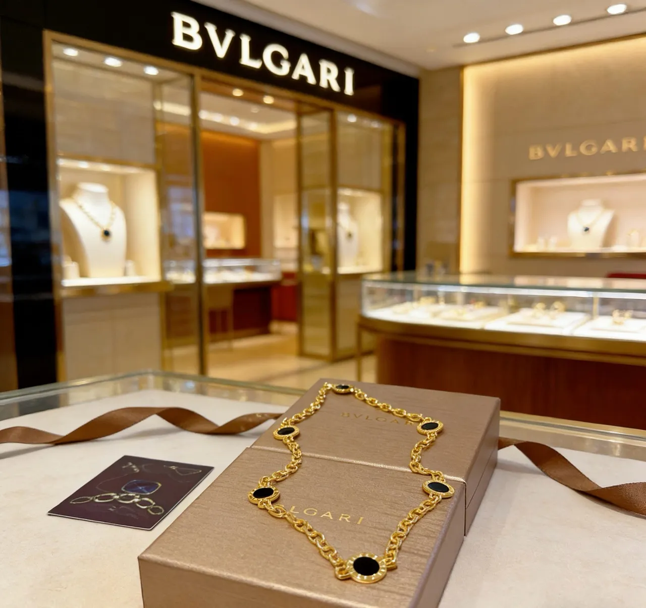 Bvlgari B.zero1 Gold and Black Onyx Necklace 7