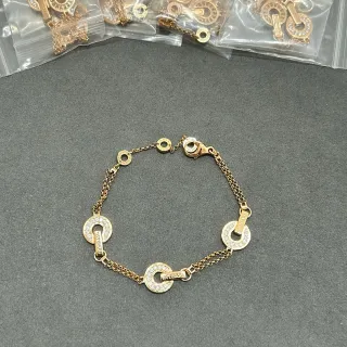 Bvlgari B.zero1 Pavé Circle Gold-Tone Bracelet