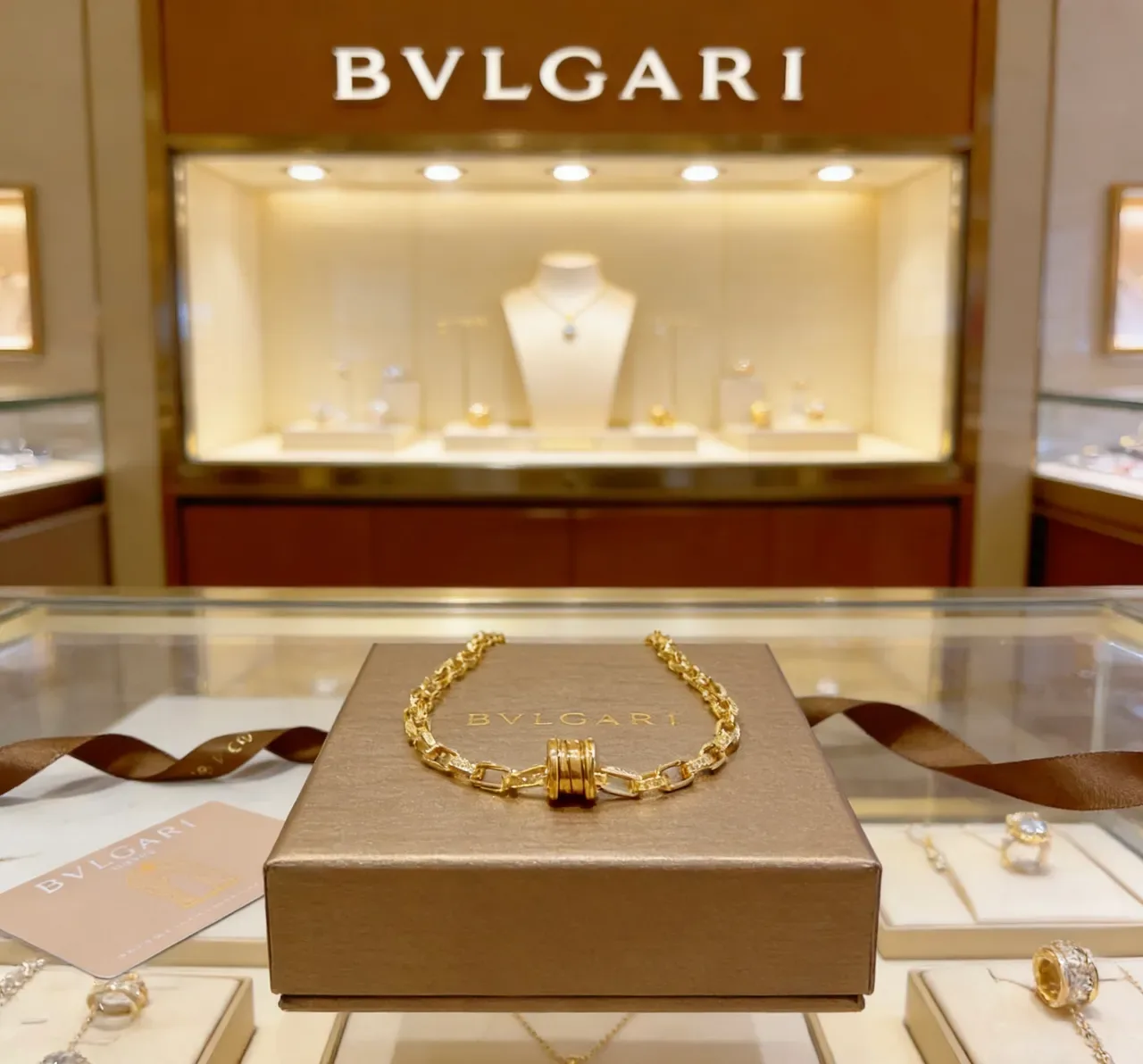 Bvlgari B.zero1 Rock Gold Pavé Chain Necklace 5