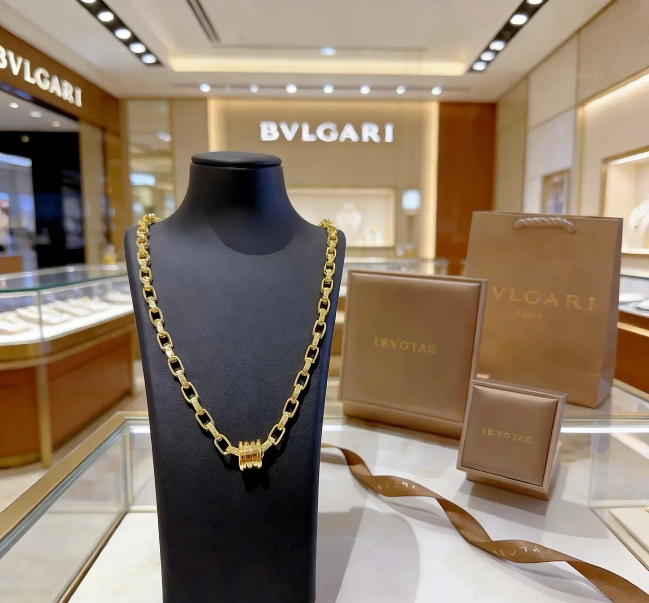 Bvlgari B.zero1 Rock Gold Pavé Chain Necklace 8