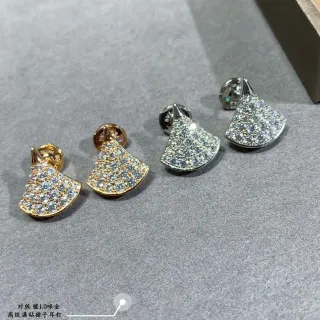 Bvlgari Divas’ Dream Fan-Shaped Pavé Crystal Earrings