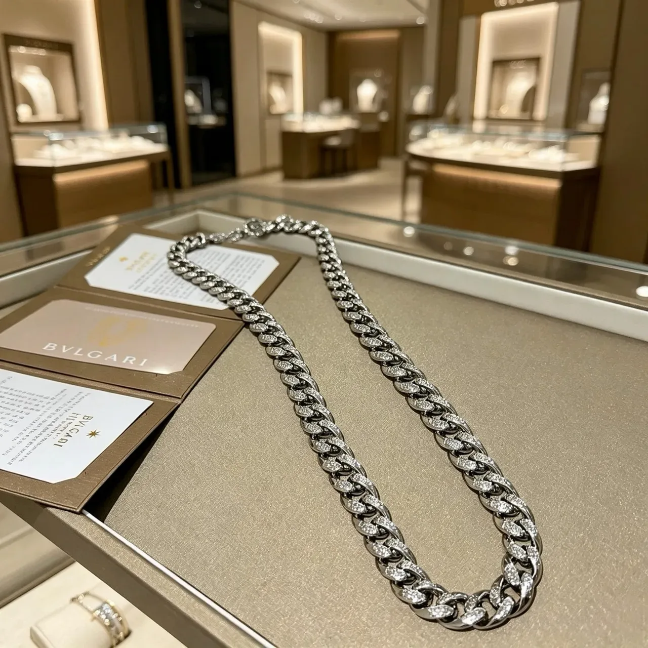 Bvlgari Pavé-Set 链环链 项链 3