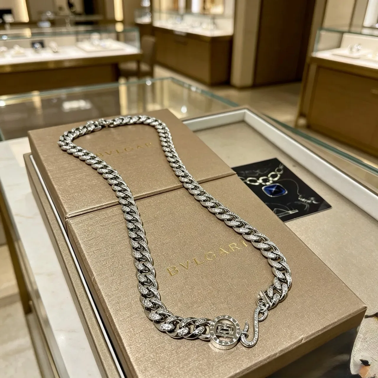 Bvlgari Pavé-Set 链环链 项链 7