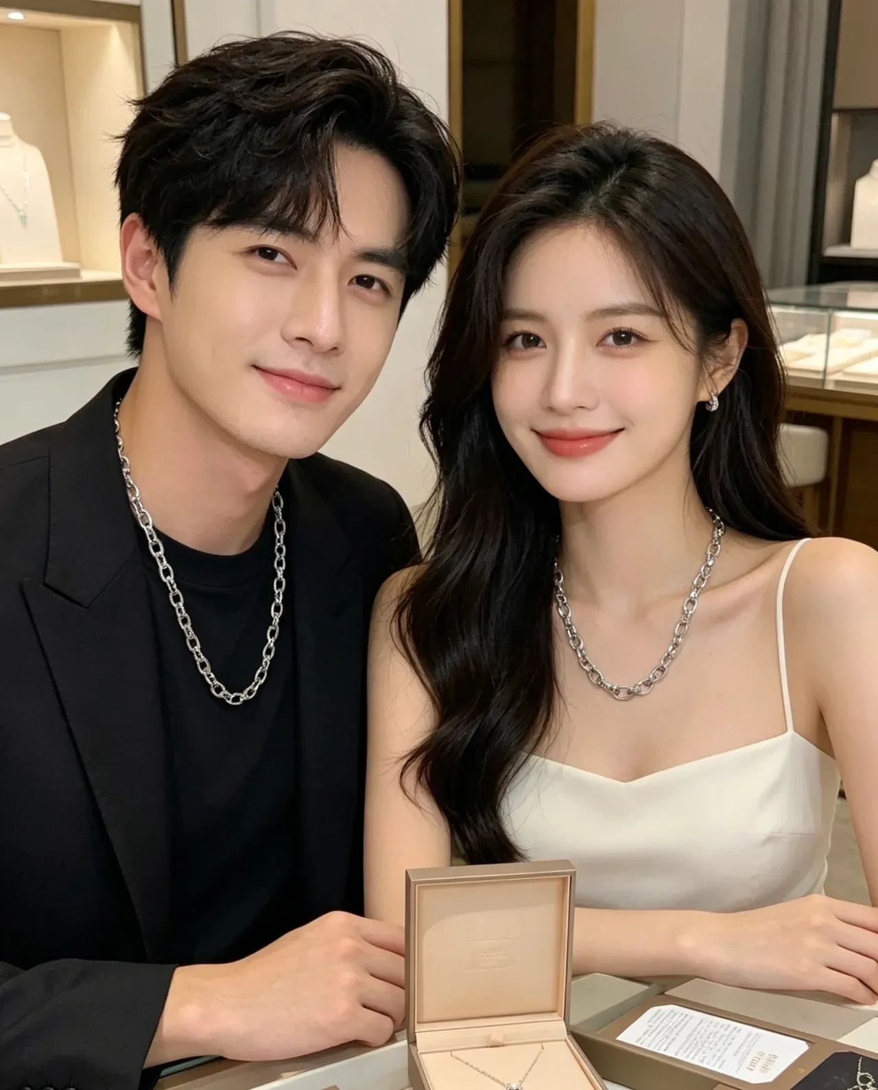 Bvlgari Pavé-Set 镶嵌雕刻链条项链 8