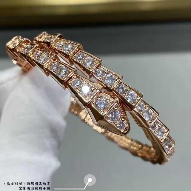Bvlgari Serpenti রূপালী সোনার আর্চুলেটেড জ্যোমেট্রিক লিঙ্কস পাভে-সেট স্টোনস ব্রেসলেট 7
