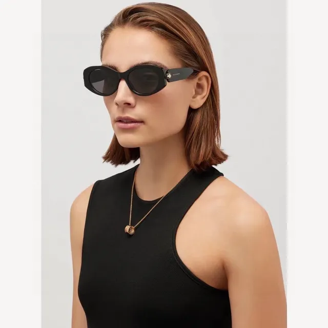 Bvlgari Serpenti Gafas de Sol Ovaladas de Acetato Blanco 3