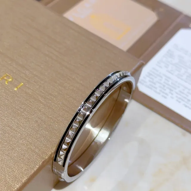 Bvlgari فضي أبيض سوار مفصل حجارة Pavé-Set 4