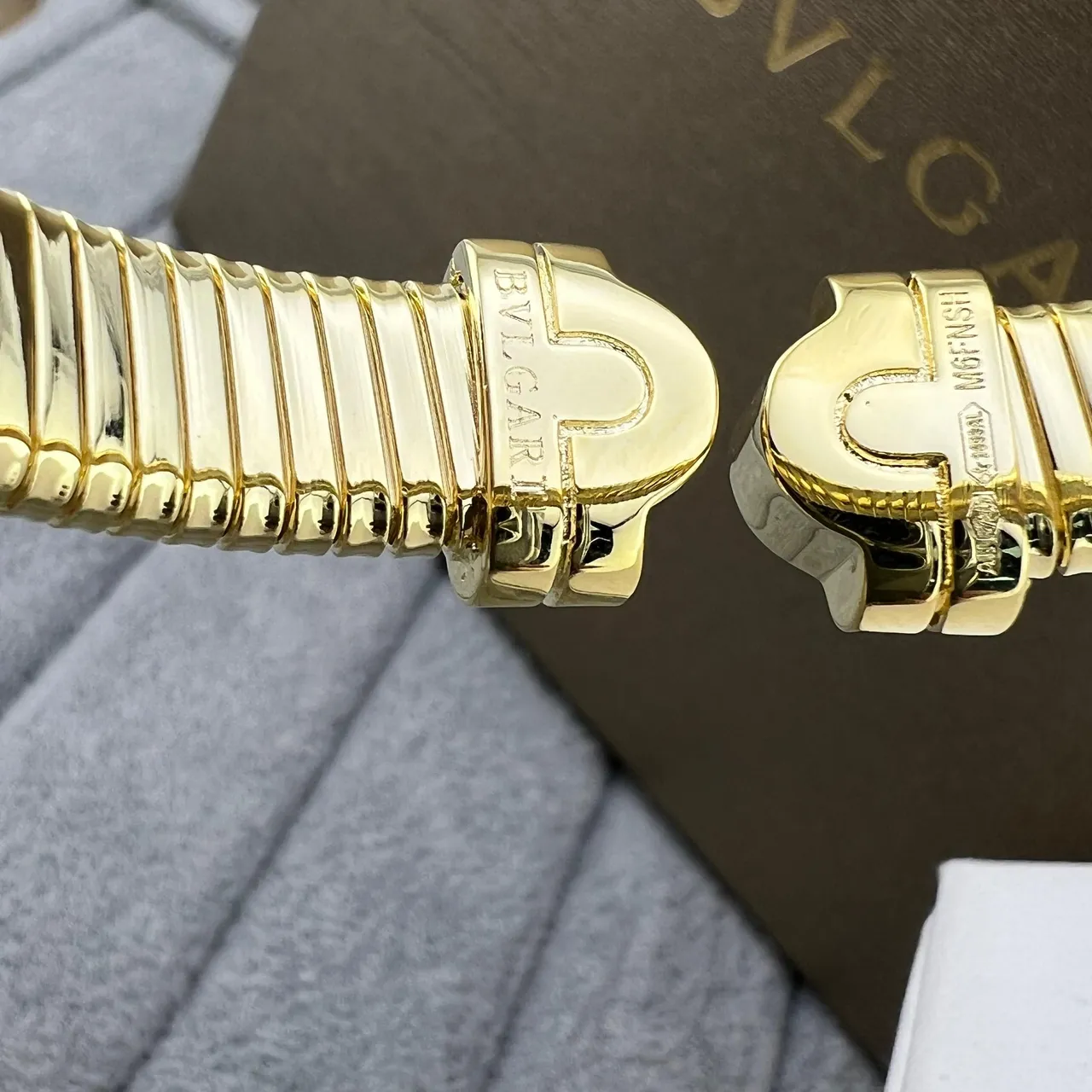 Bvlgari Tubogas Pavé Diamond Clasp Yellow and Rose Gold اساور 2