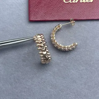 Cartier Clash de Cartier স্পাইকড স্টাডড গোল্ড-টোন হুপ ইয়াররিংস