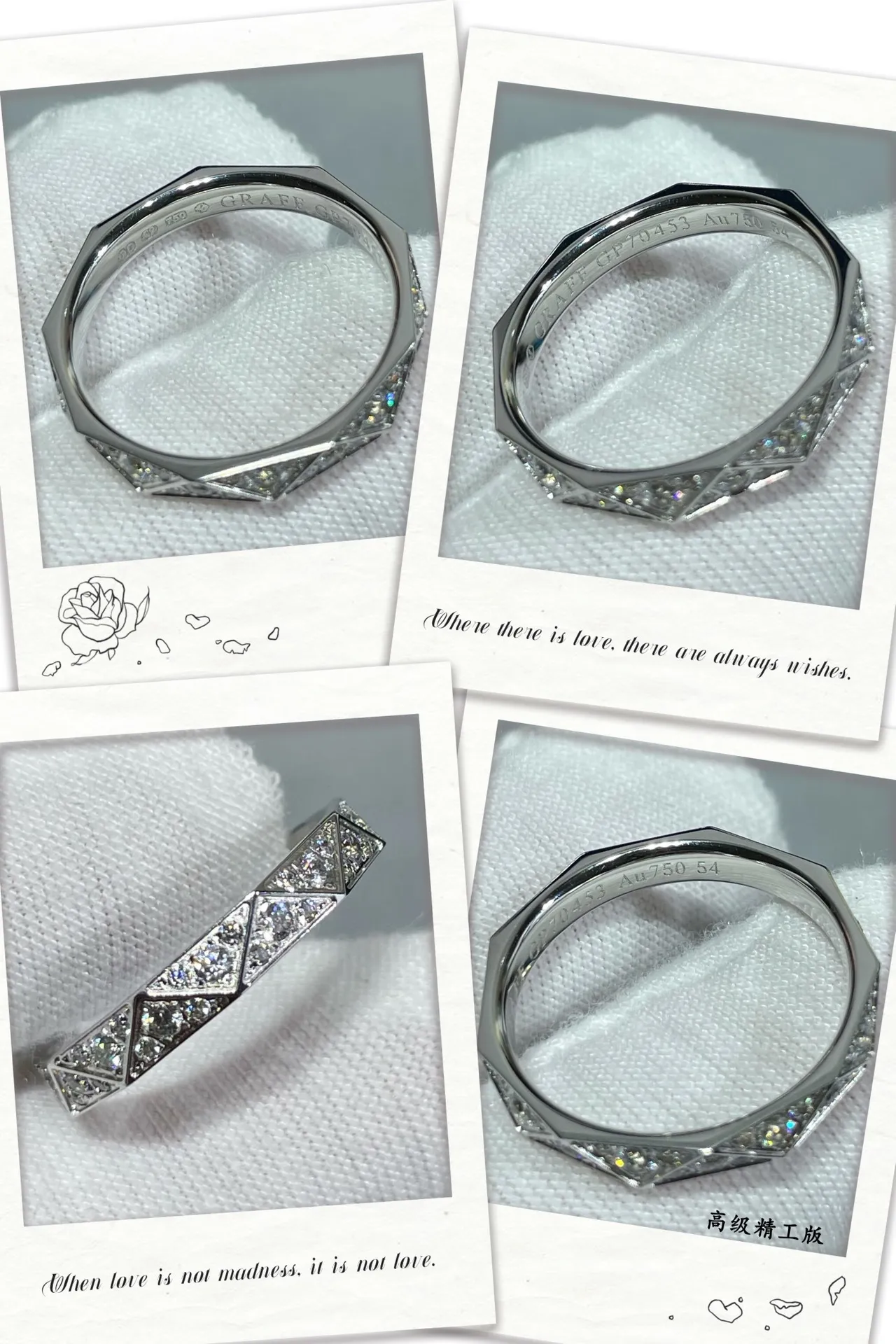 Cartier Juste un Clou و مجموعة Love حلقات الماس الهندسية المقطوعة المرصعة Pavé 4