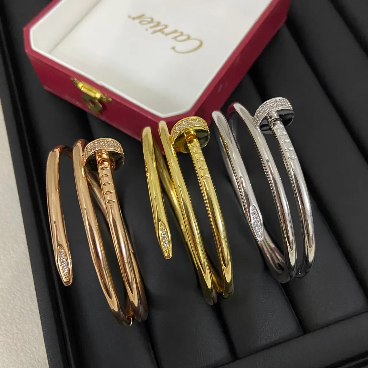 Cartier Juste un Clou 手链 玫瑰金 黄色金 白金 手链 2