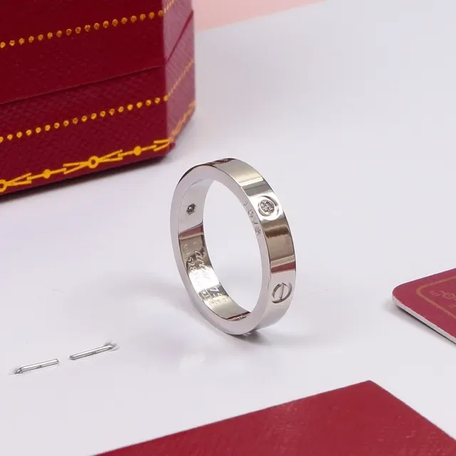 خاتم Cartier Juste un Clou ذهبي فضي نقش براغي إدراج حجر واحد 3