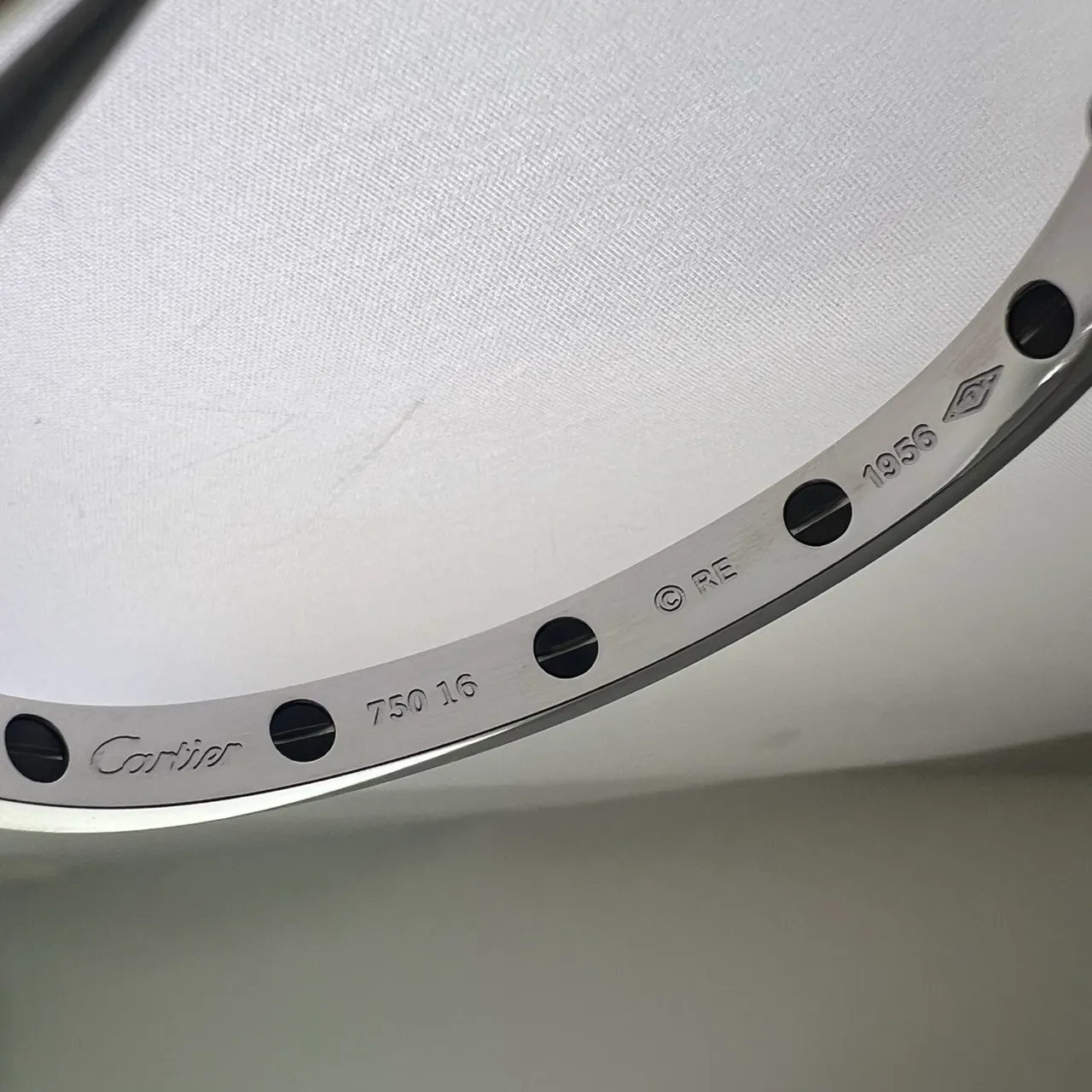 Cartier Juste un Clou Silver Black Screw-Motif Integrated Ring Bracelet 2