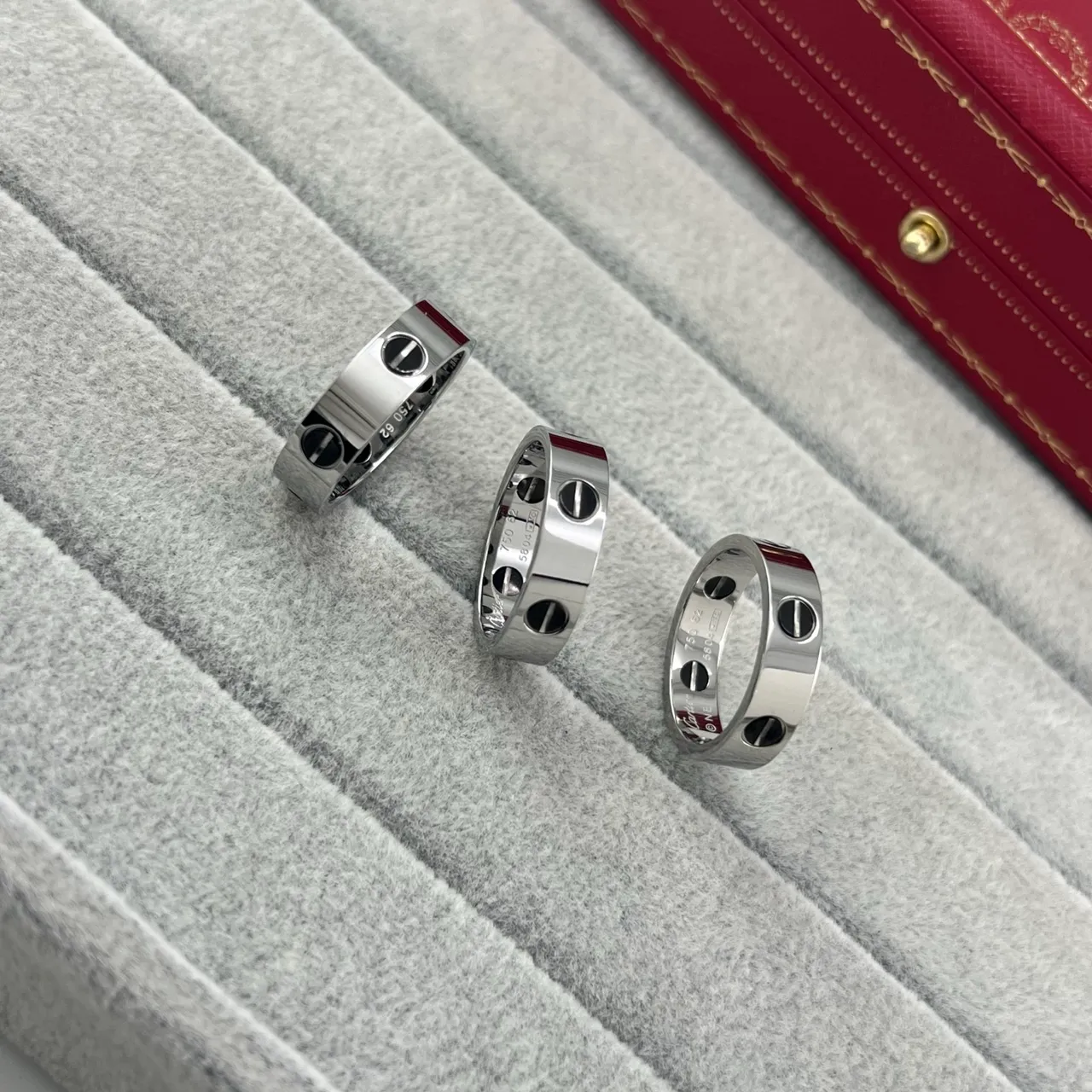 Cartier Juste un Clou Silver Black Screw-Motif Integrated Ring Bracelet 8
