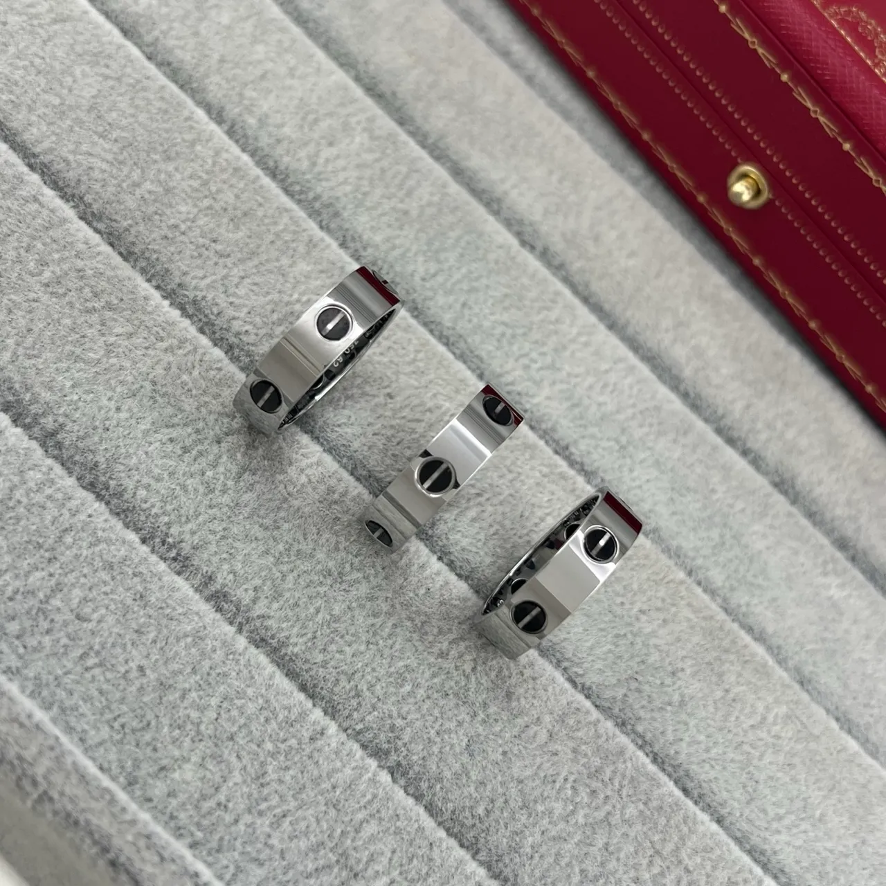 Cartier Juste un Clou Silver Black Screw-Motif Integrated Ring Bracelet 9