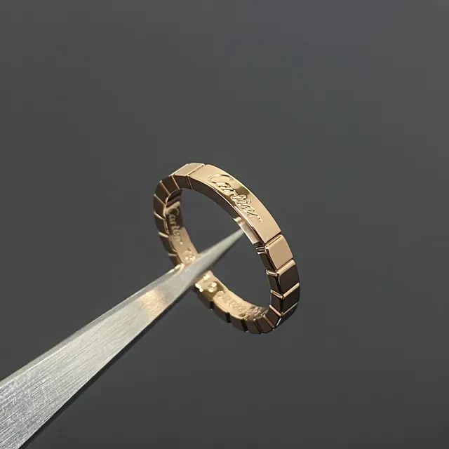 Cartier Juste un Clou Silver Gold Segmented Geometric Band Black Enamel Inlay Ring 3