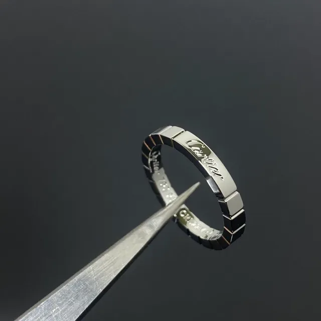 Cartier Juste un Clou Silver Gold Segmented Geometric Band Black Enamel Inlay Ring 4