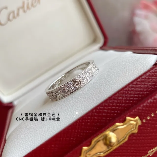 Cartier Juste un Clou Two-Tone Gold Pavé Diamond Ring 6