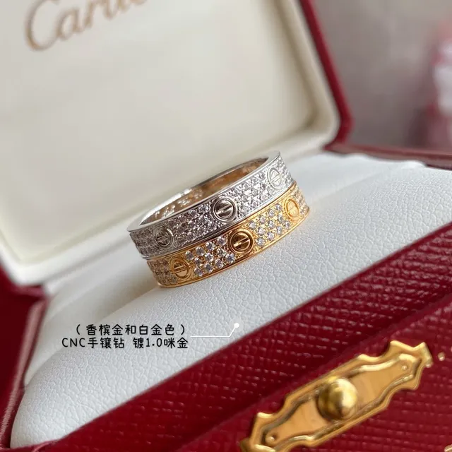 Cartier Juste un Clou Two-Tone Gold Pavé Diamond Ring 7