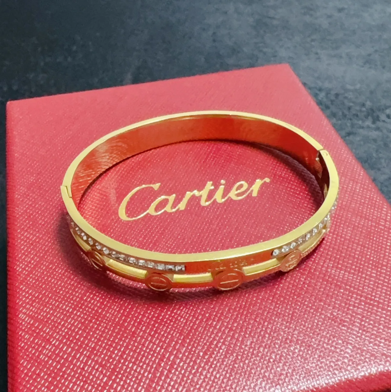 Cartier Love সোনা রূপা ডাবল-ব্যান্ড ব্যাঙ্গেল স্ক্রু মোটিফ ব্রেসলেট 3