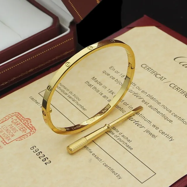 Cartier Love ouro e prata pulseira rígida motivo de parafuso 4