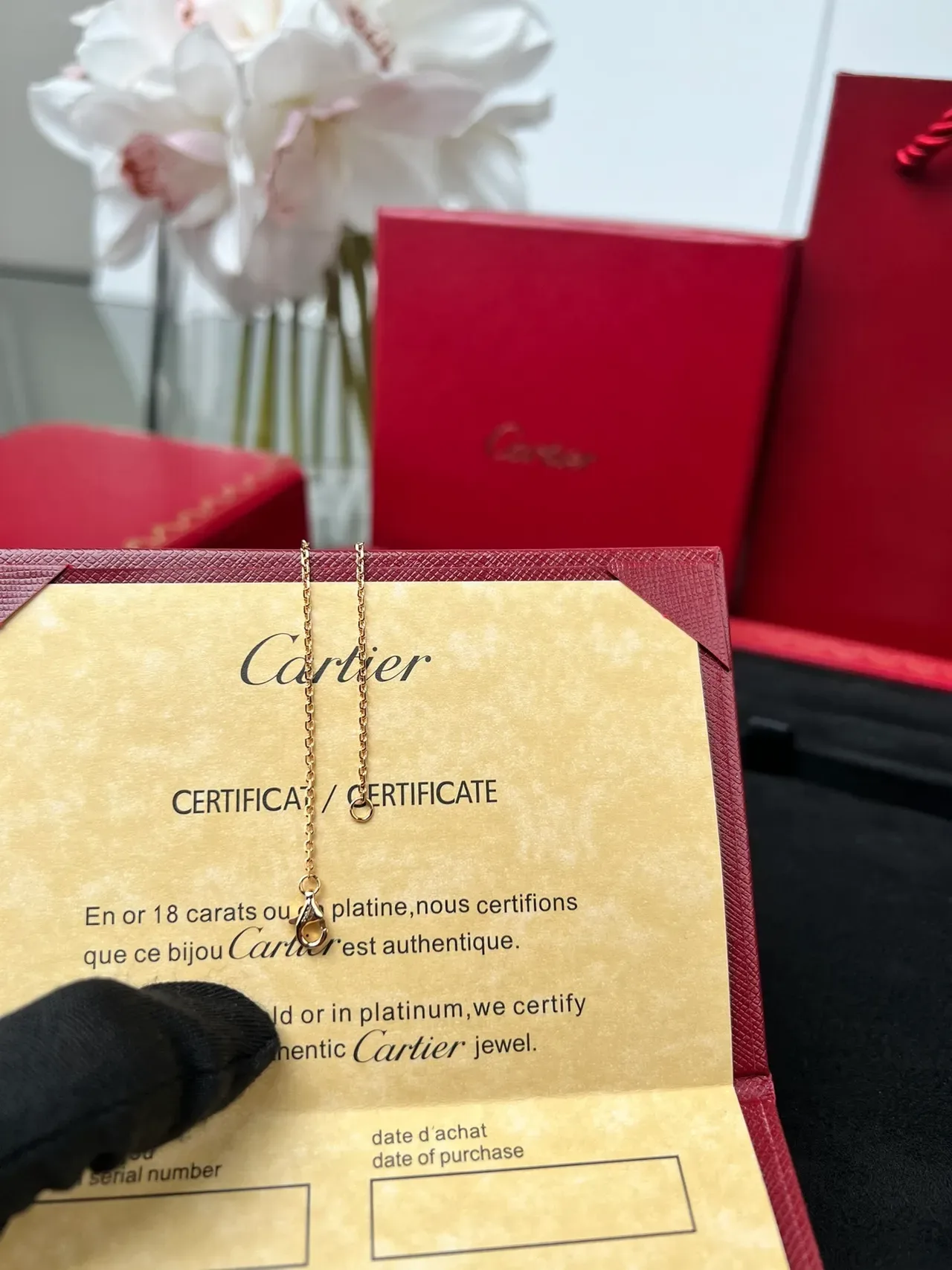 Cartier Love Interlocking Double-Circle Gold Necklace 4