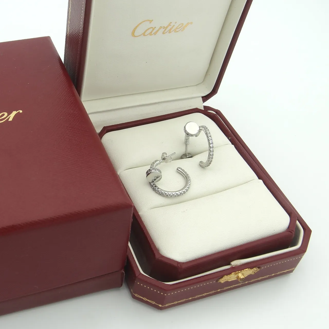 Cartier Pavé-Set Multi-Tone 18K Gold হুপ কণ্ঠফুল 3