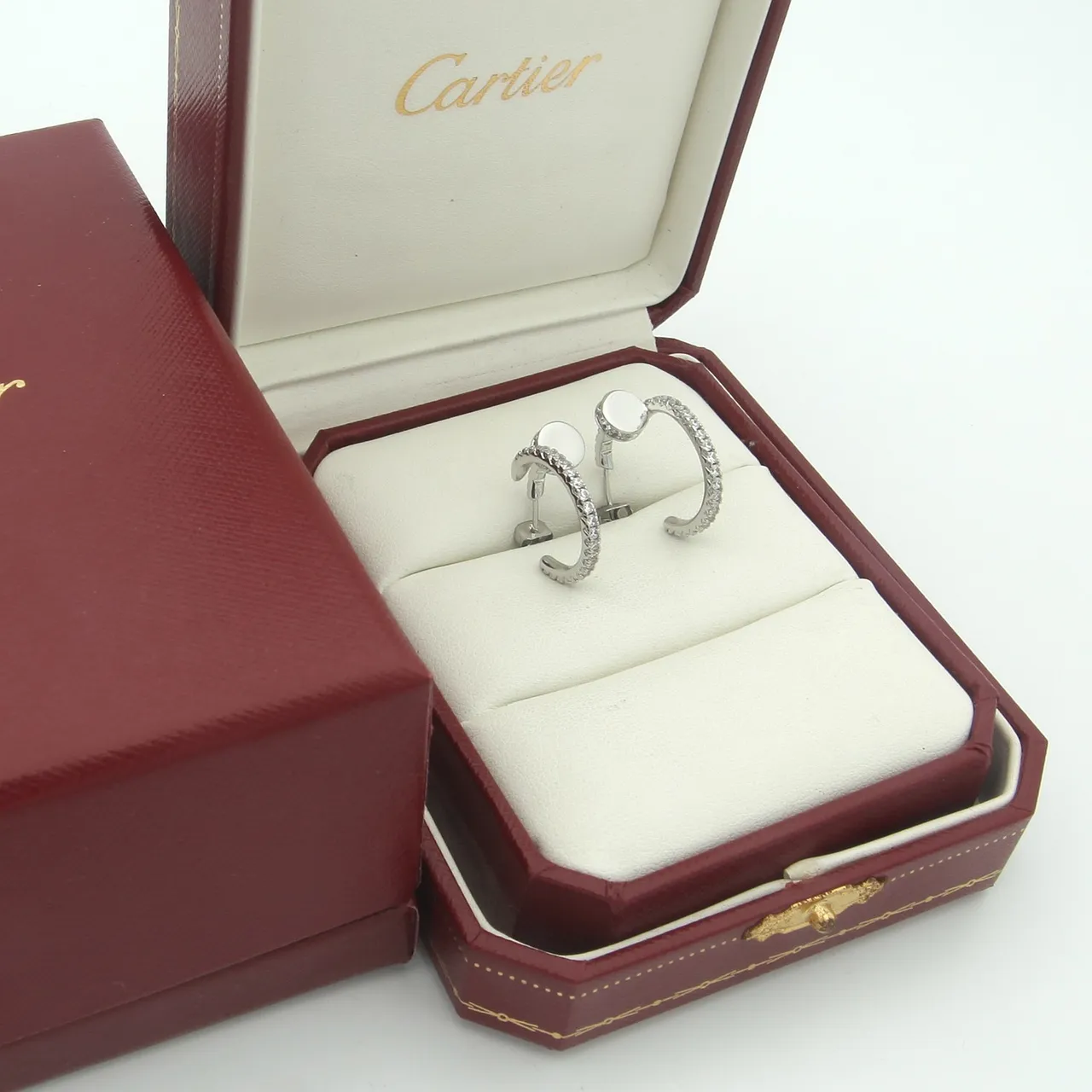 Cartier Pavé-Set Multi-Tone 18K Gold হুপ কণ্ঠফুল 6