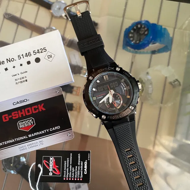 Casio G-Shock অ্যানালগ-ডিজিটাল কালো স্পোর্টস ওয়াচ 5