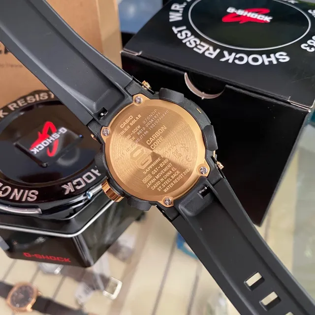 Casio G-Shock Preto Dourado Robusto Relógio Analógico-Digital 4