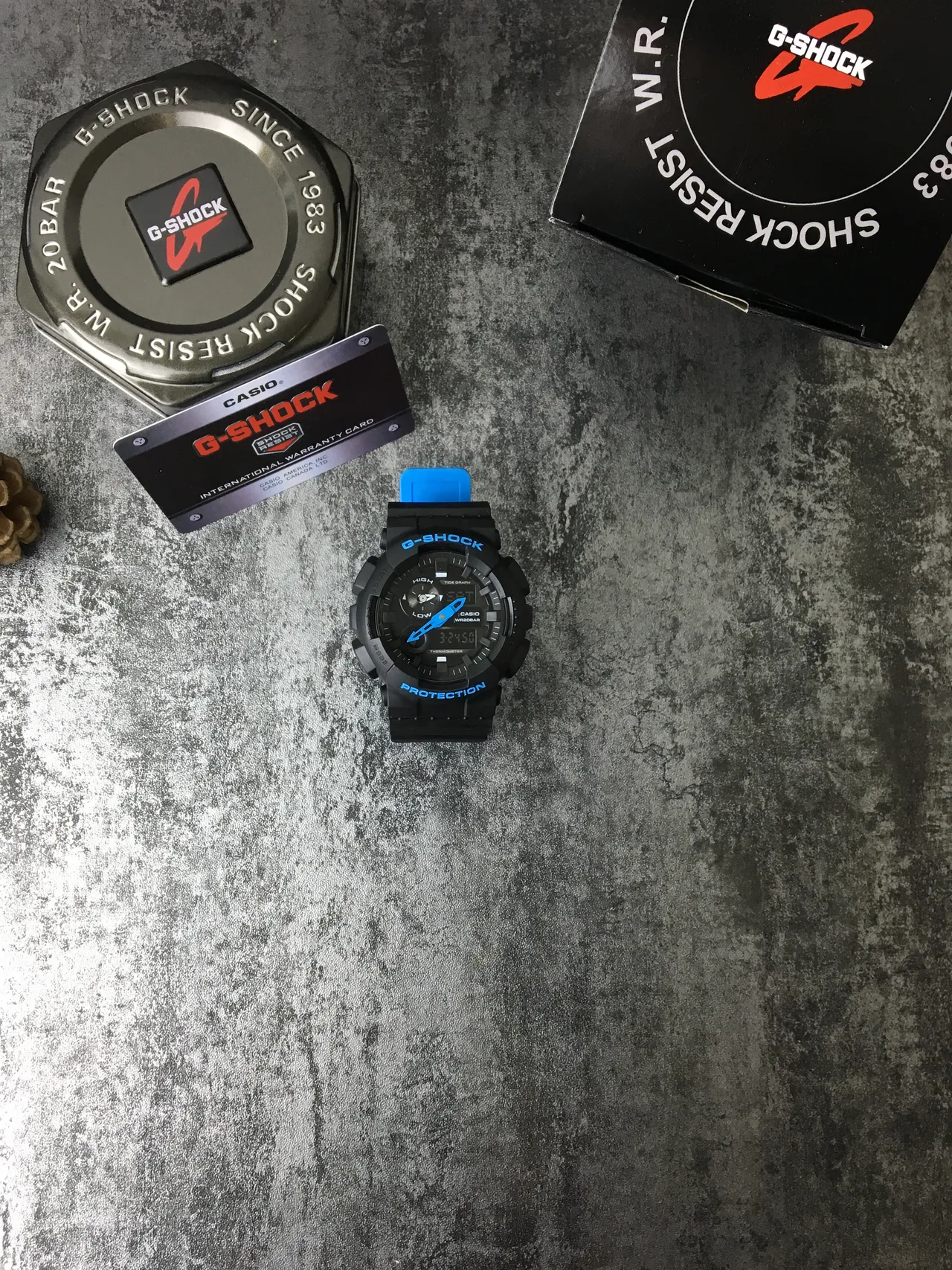 Casio G-Shock GA-100 কালো এবং নীল খেলার ঘড়ি 3
