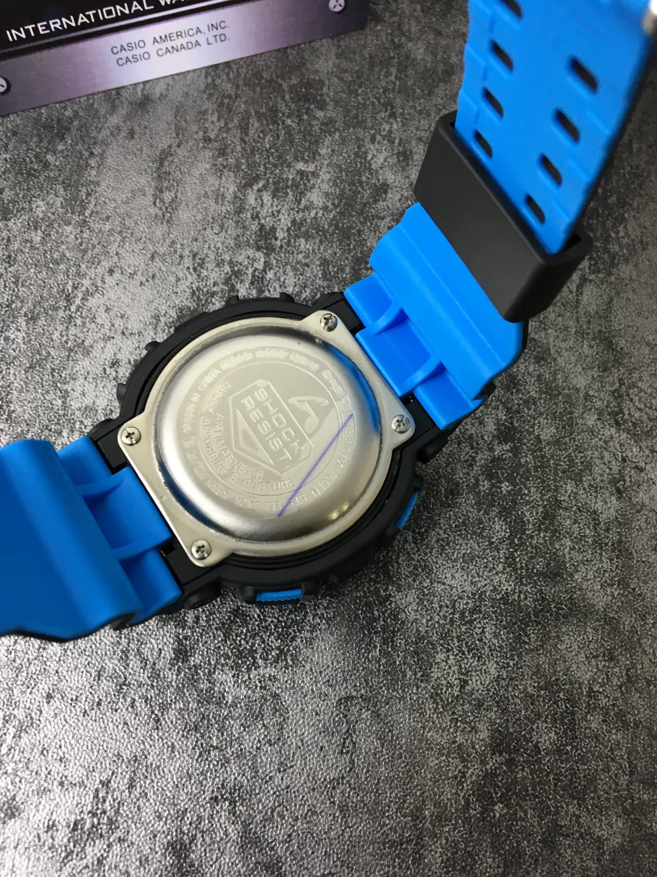 Casio G-Shock GA-100 কালো এবং নীল খেলার ঘড়ি 4