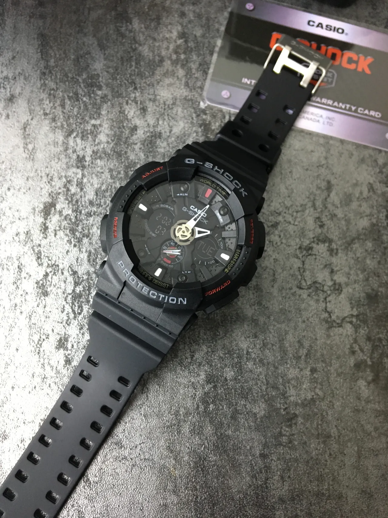 Casio G-Shock GA-100 Noir Rouge Construction Robuste en Résine Cadran Analogue-Digital Hybride Montre 5