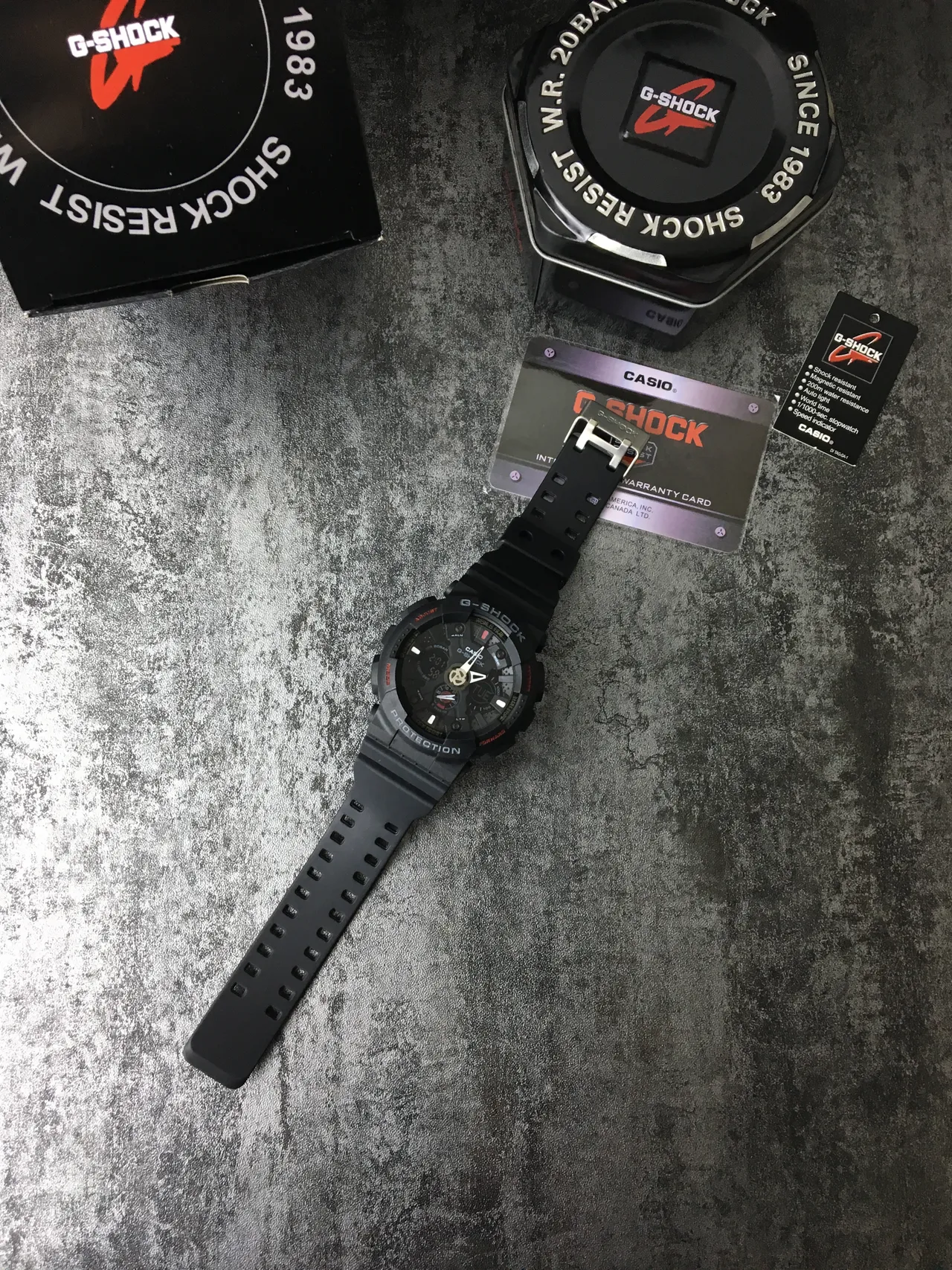 Casio G-Shock GA-100 Noir Rouge Construction Robuste en Résine Cadran Analogue-Digital Hybride Montre 6