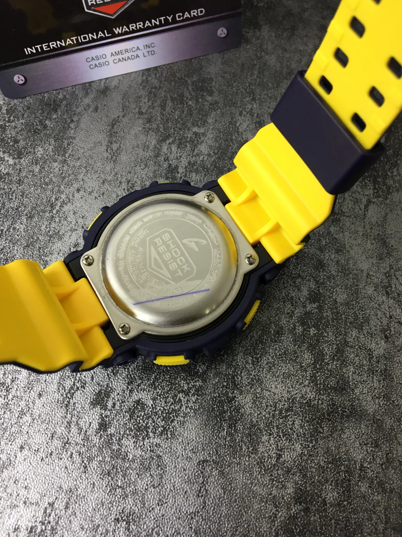 Casio G-Shock GA-100 Blue and Yellow Sports Watch 4