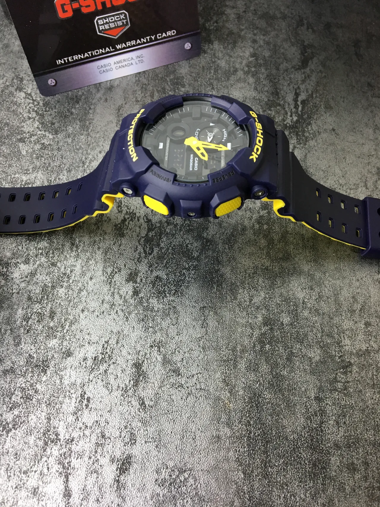 Casio G-Shock GA-100 Blue and Yellow Sports Watch 6