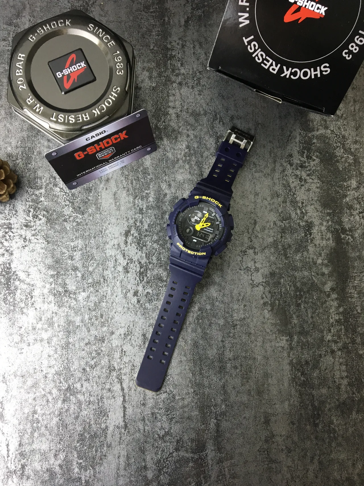 Casio G-Shock GA-100 Blue and Yellow Sports Watch 7