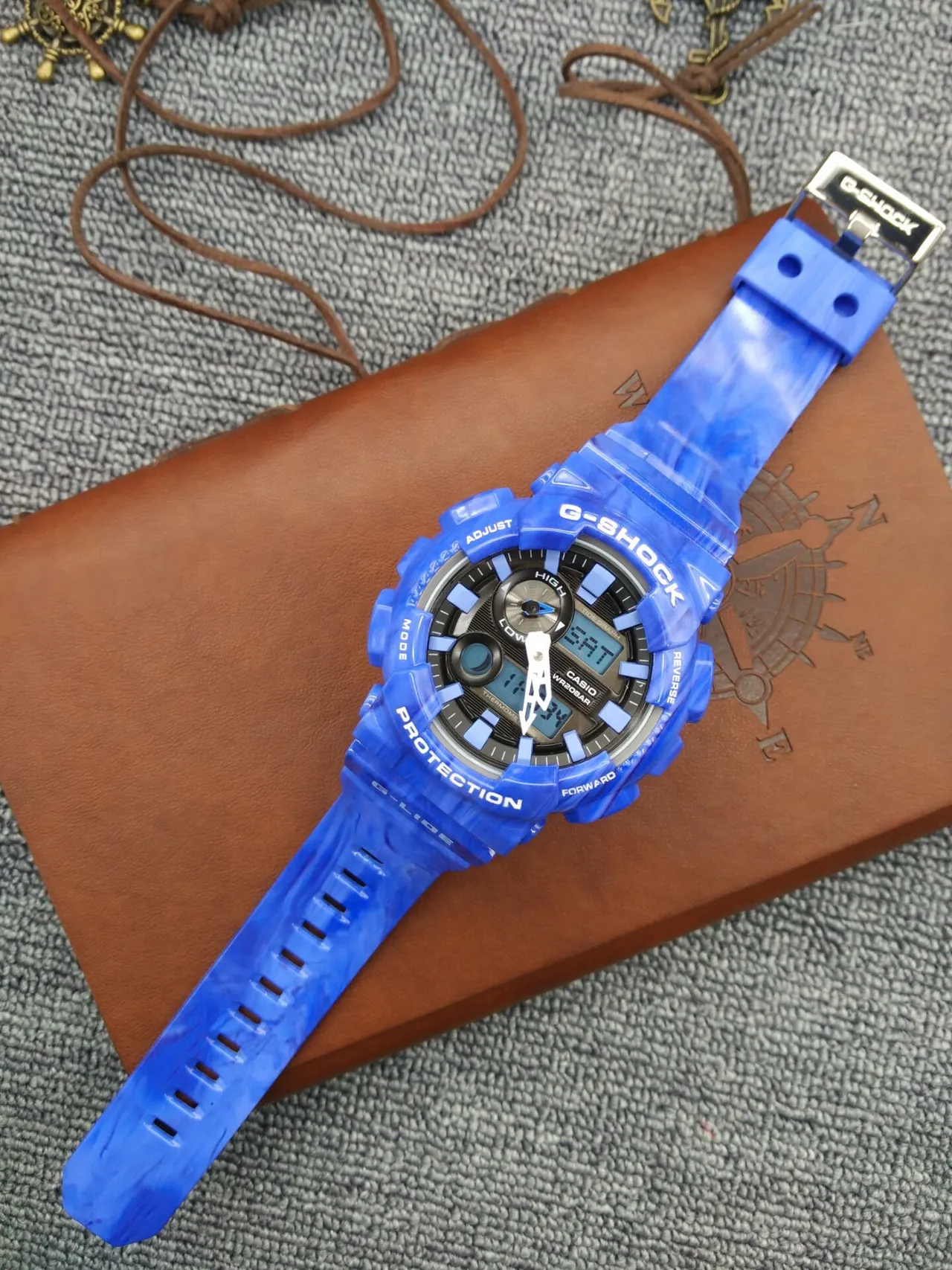 Casio G-Shock GA-100 Serie Reloj Deportivo Azul Translúcido 8